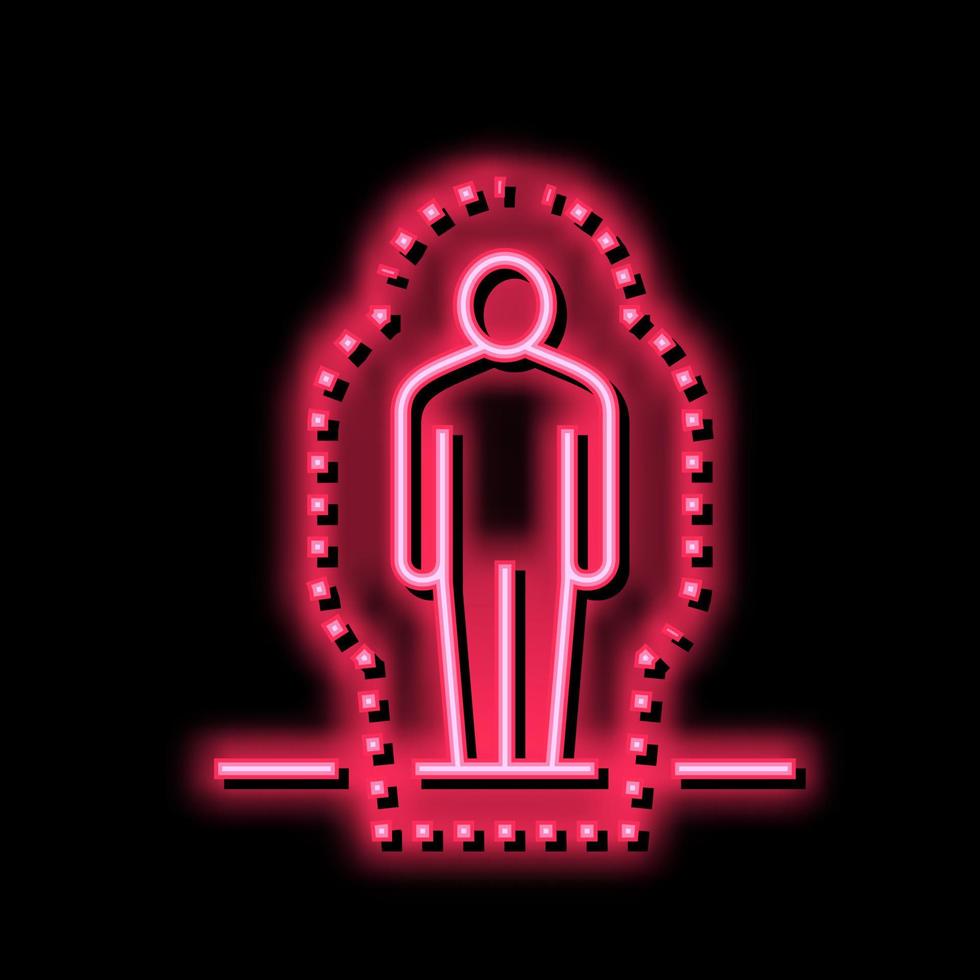 human health protection neon glow icon illustration vector