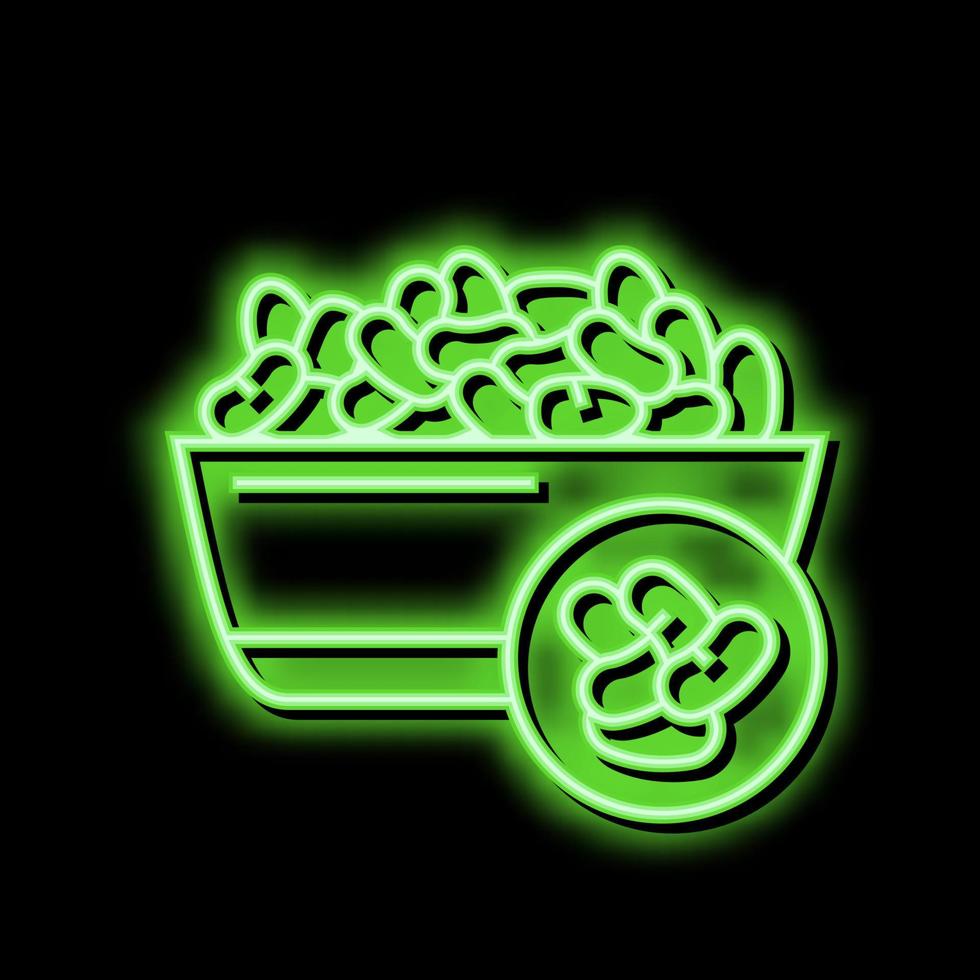 beans groat neon glow icon illustration vector