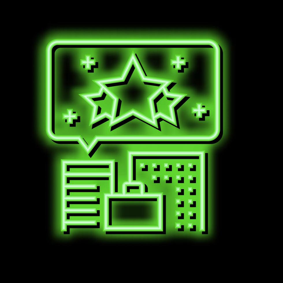 company reputation management neon glow icon illustration vector