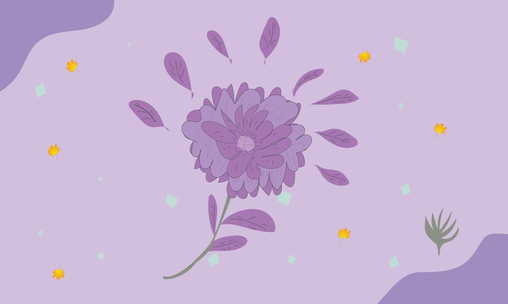 Editable flower art vector