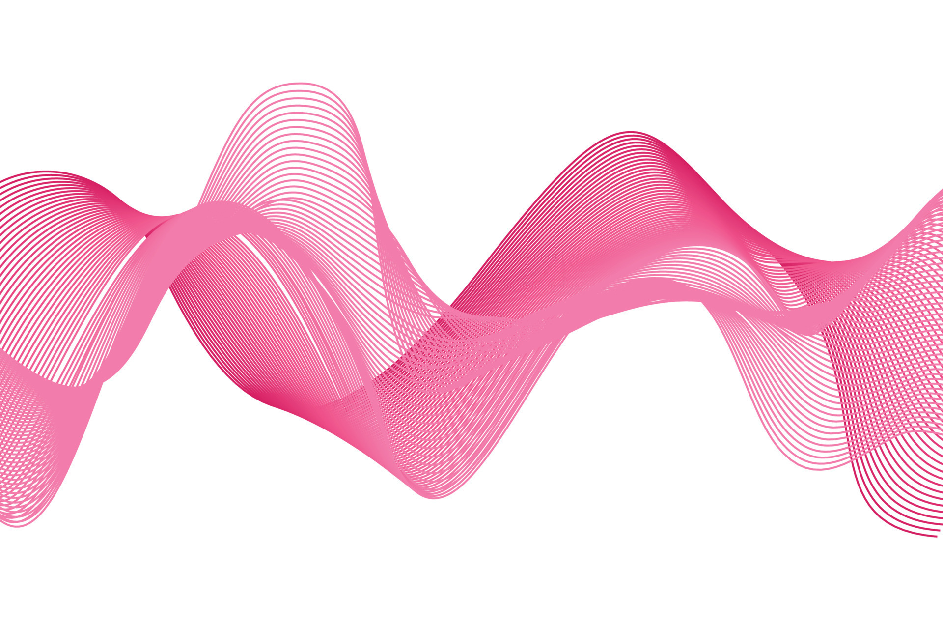 Abstract pink light lines on white background. abstract wave background