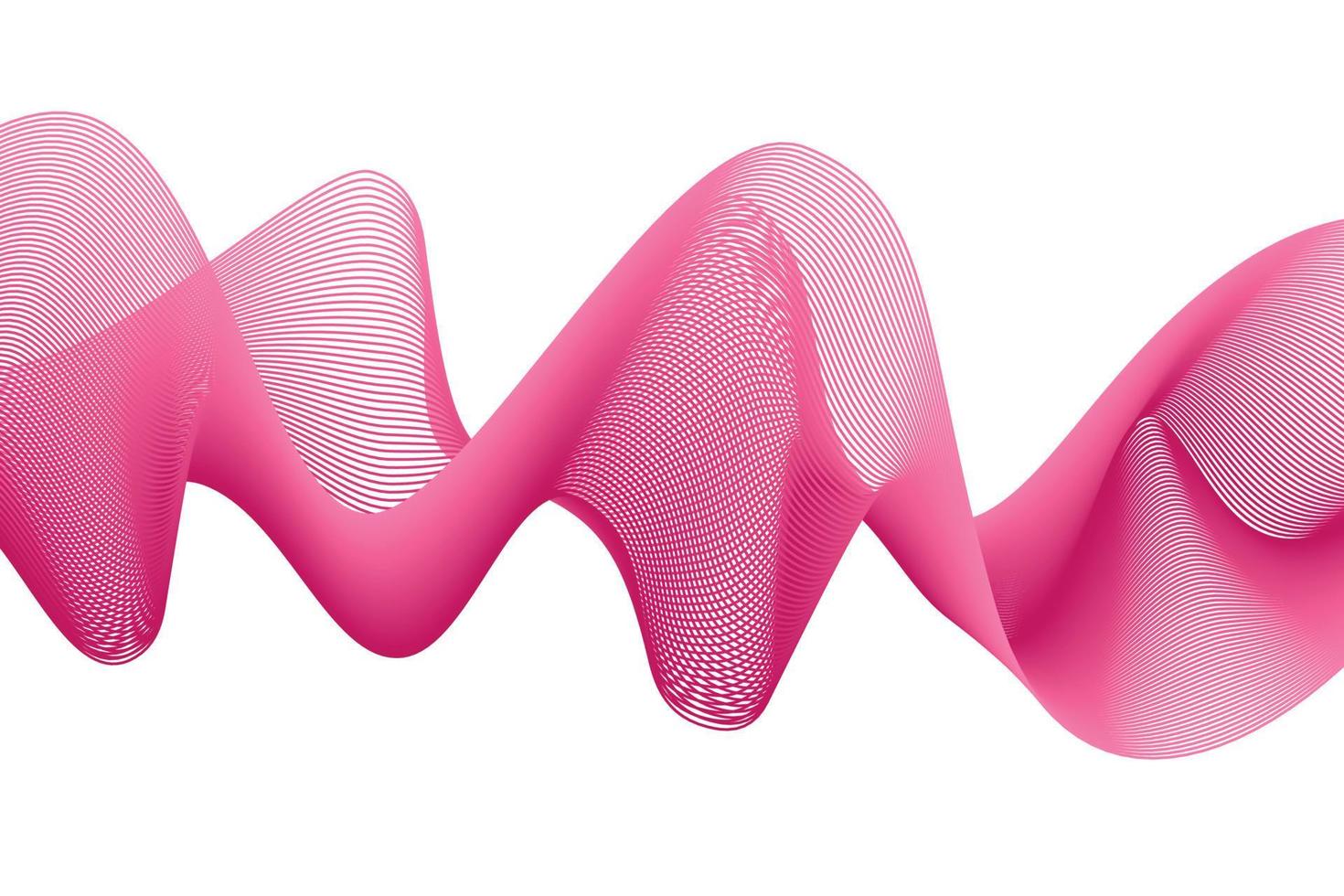 Abstract pink light lines on white background. abstract wave background for computer wallpaper and landing page. vector