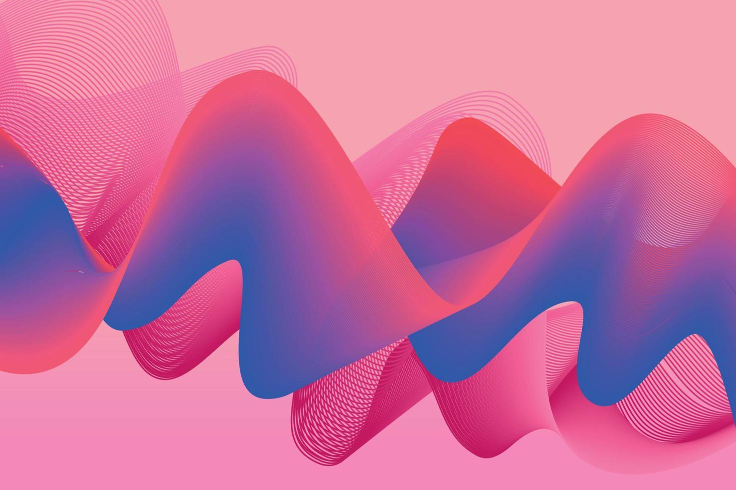 Abstract pink light lines on pink background. abstract wave background for computer wallpaper and landing page. vector