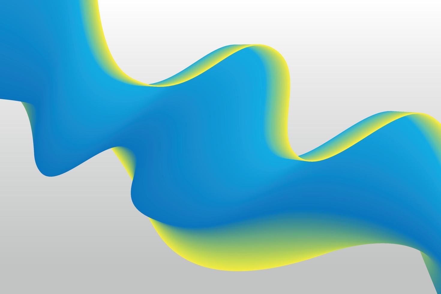 resumen azul y amarillo gradiente ola. resumen ola antecedentes para computadora fondo de pantalla y aterrizaje página. vector