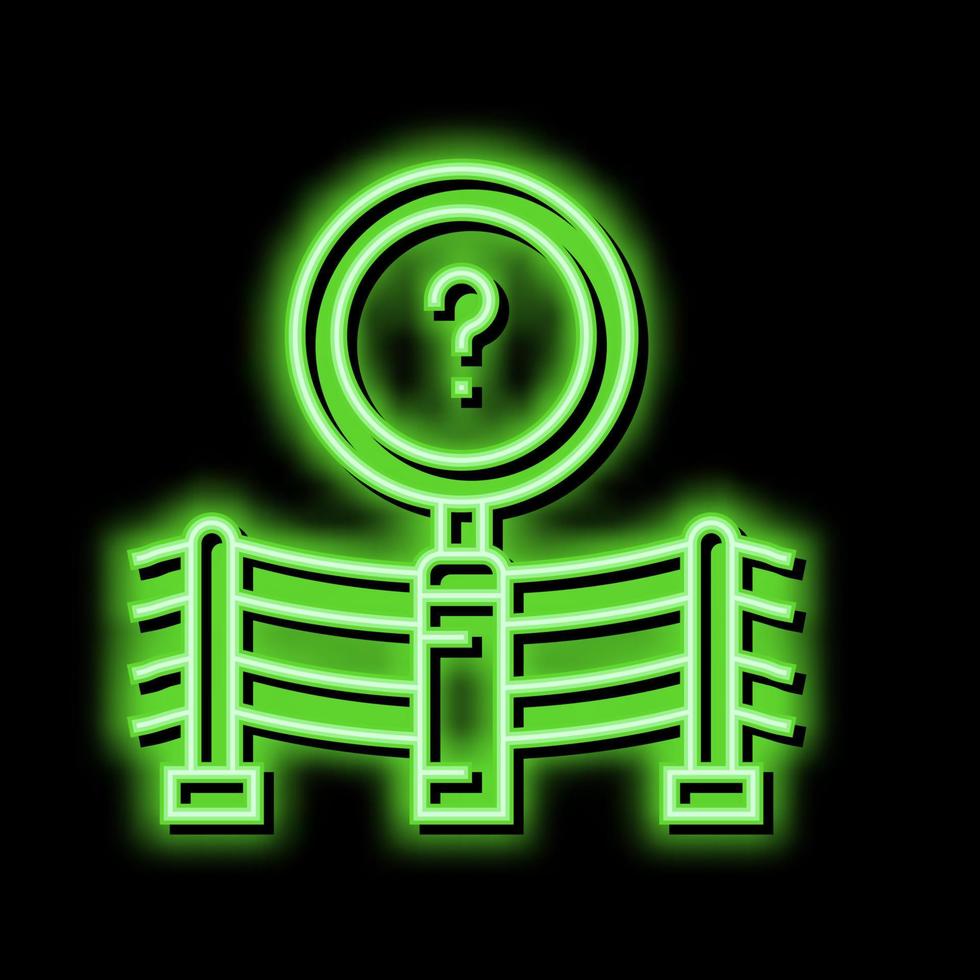 accident investigation neon glow icon illustration 20590544 Vector Art