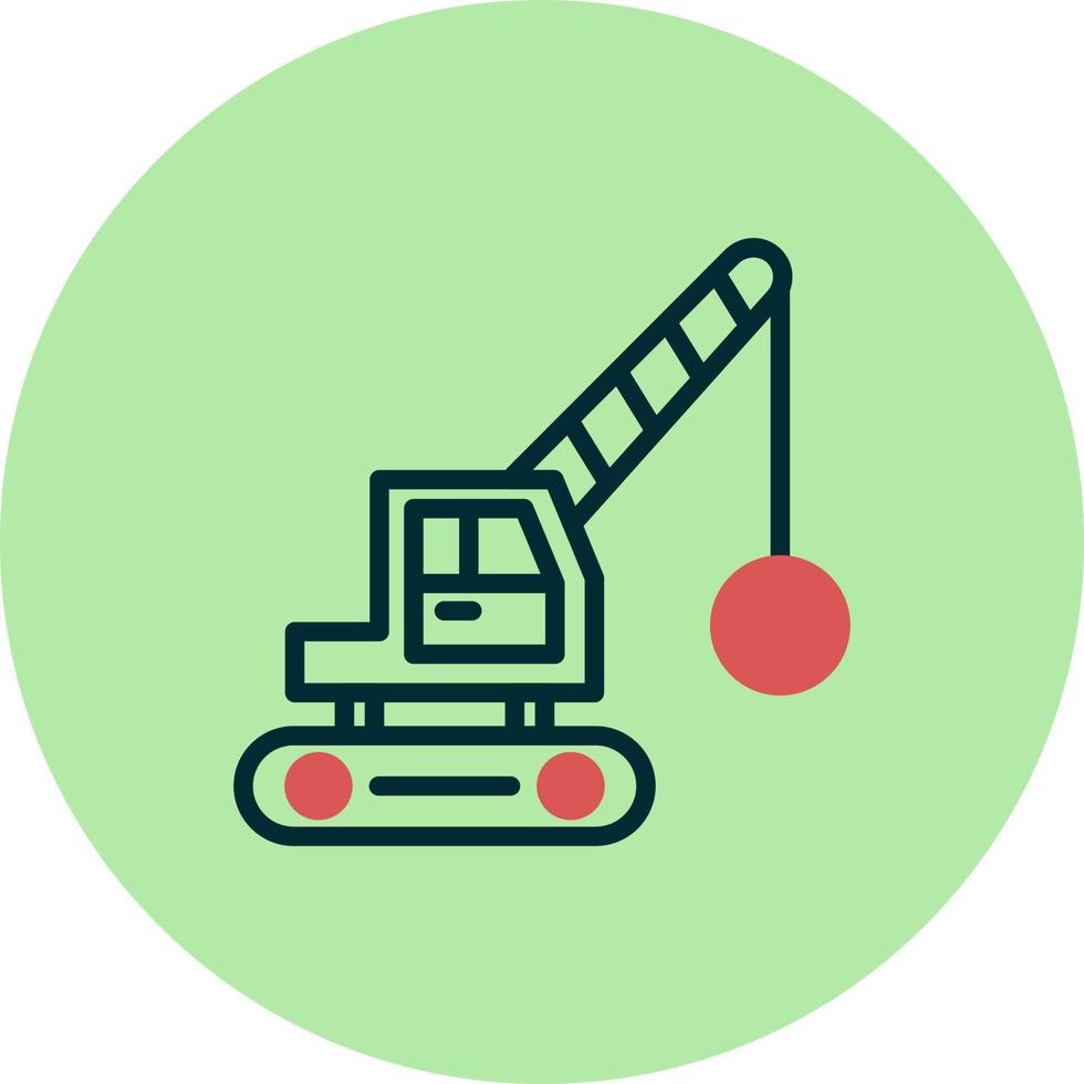 Demolition Crane Vector Icon