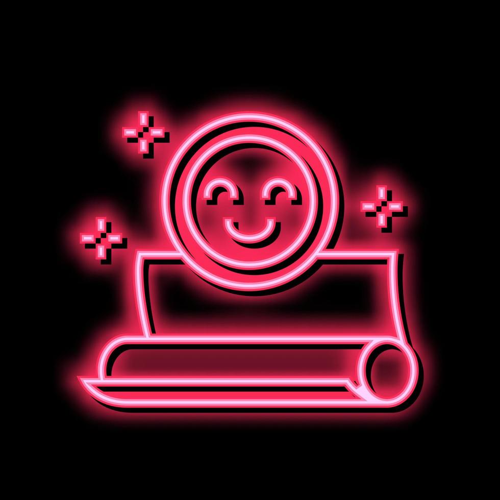 textile roll neon glow icon illustration vector