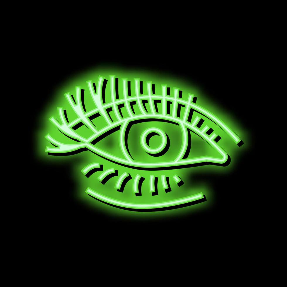 false eyelashes neon glow icon illustration vector