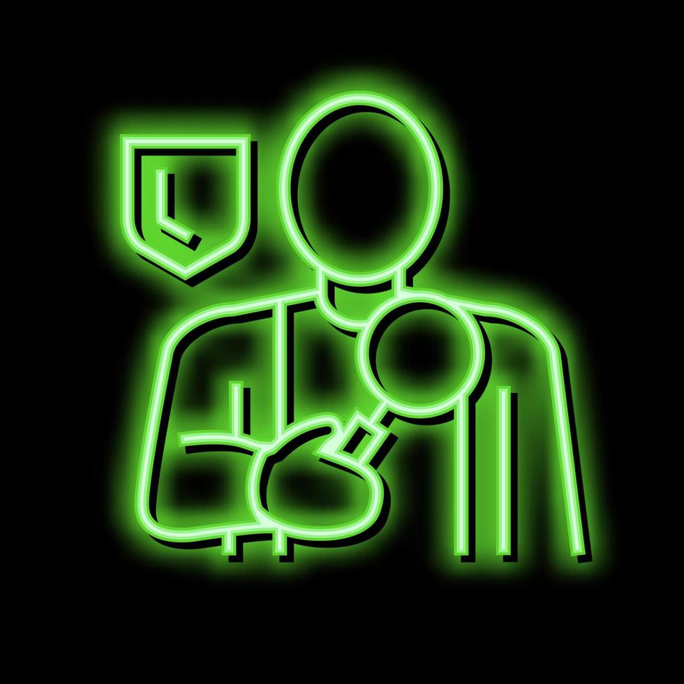 corporate surveillance neon glow icon illustration vector