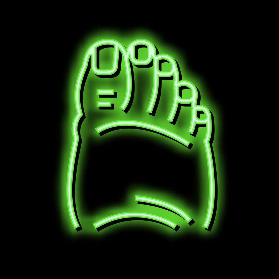 fatty foot edema neon glow icon illustration vector