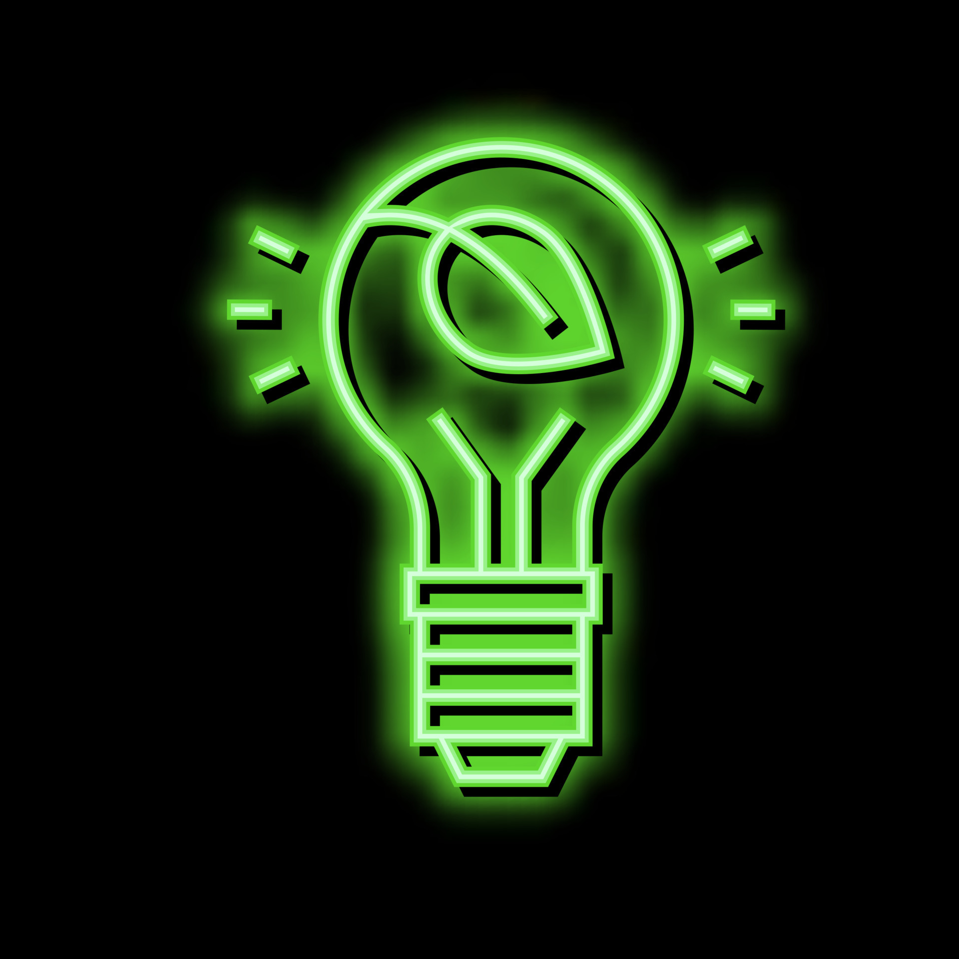 lightbulb energy saving neon glow icon illustration 20590773 Vector Art