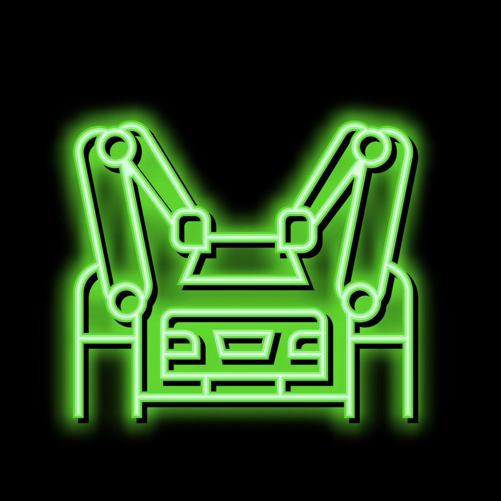 assembly car neon glow icon illustration vector