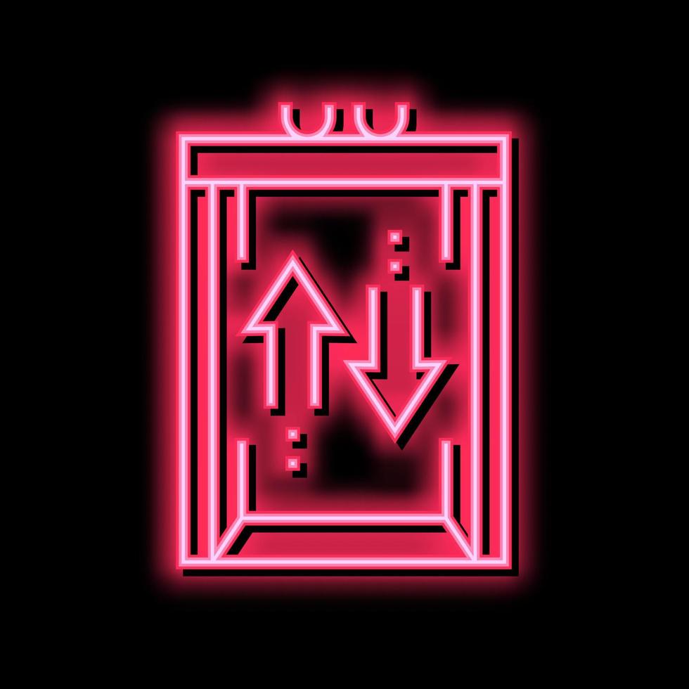lift up and down neon glow icon illustration vector