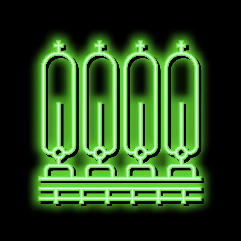 water filter system neon glow icon illustration vector