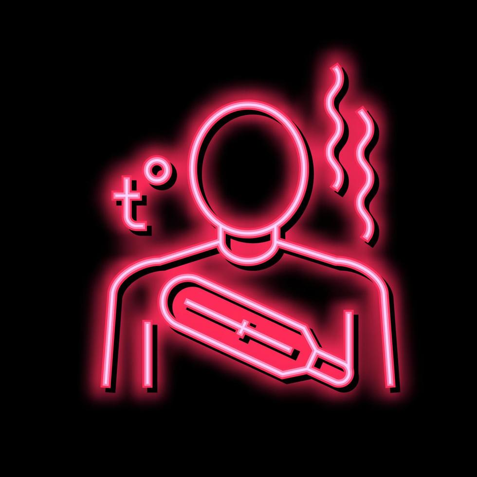 body high temperature neon glow icon illustration vector