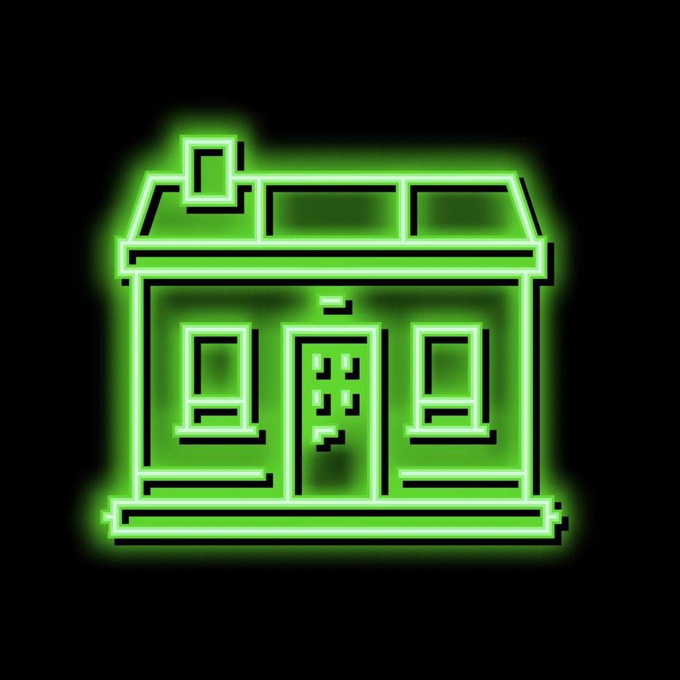 tiny home house neon glow icon illustration vector