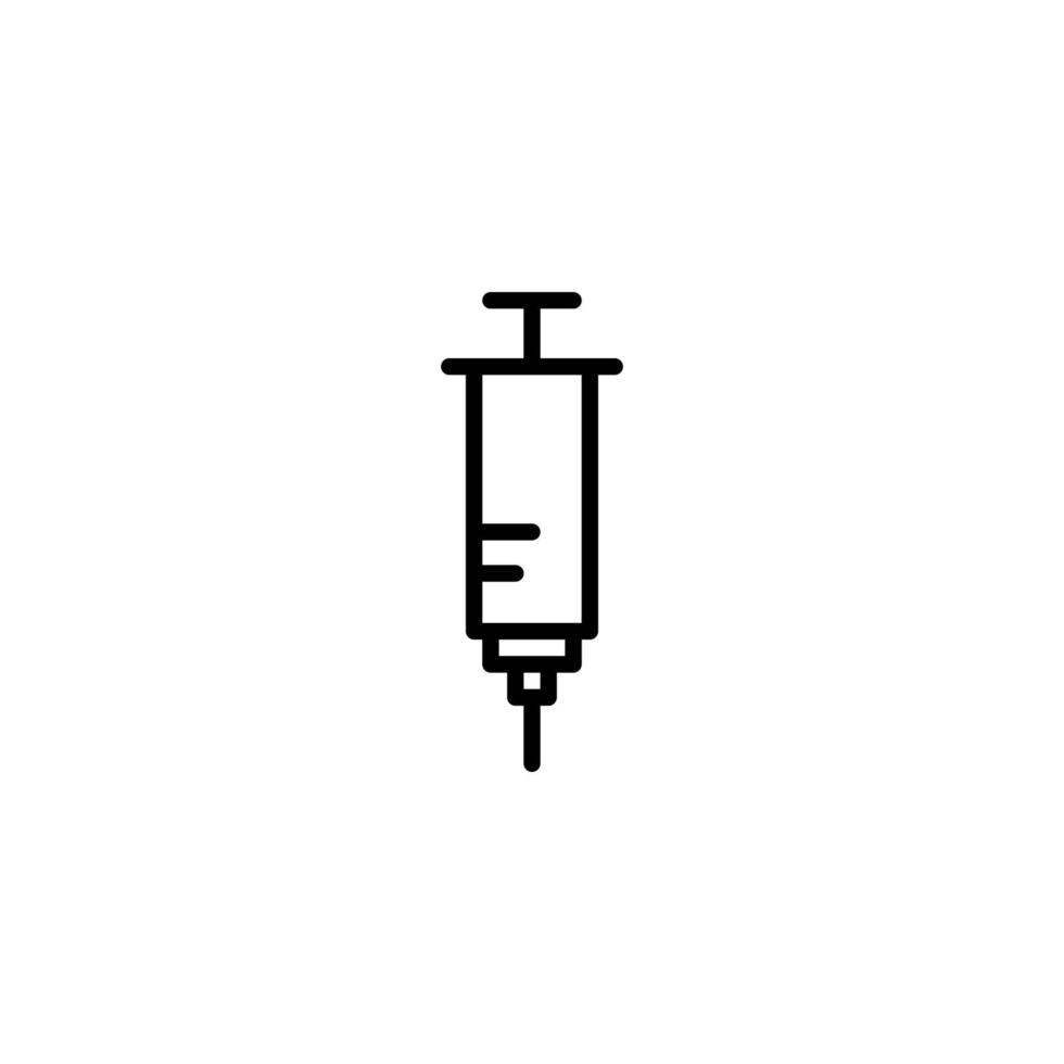 Injection icon with outline style vector