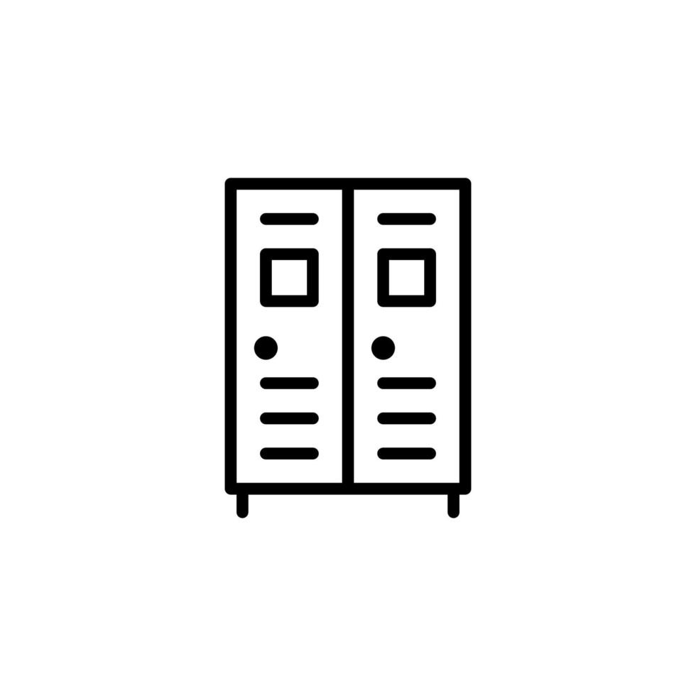 Cupboard icon with outline style vector