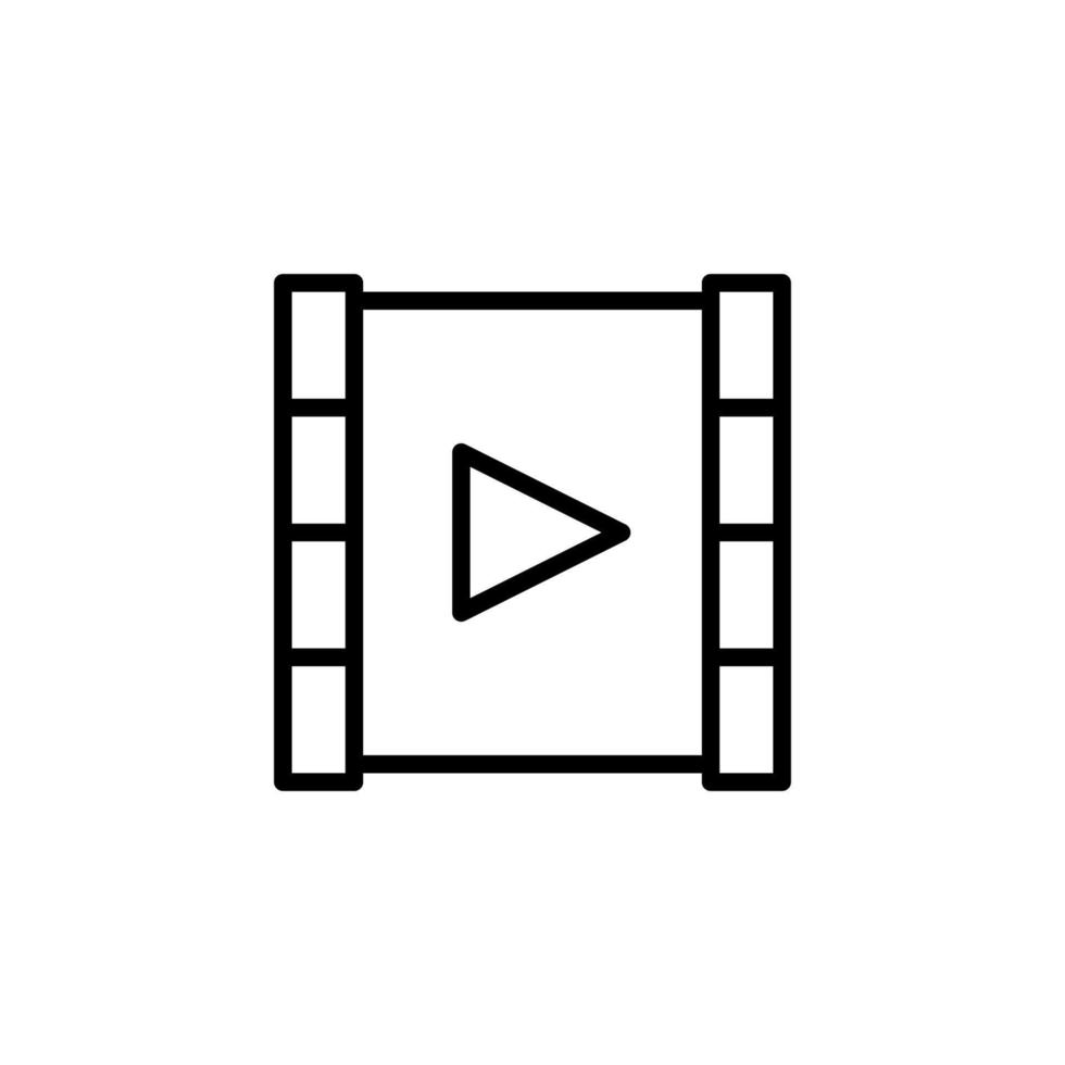 Movie icon with outline style vector