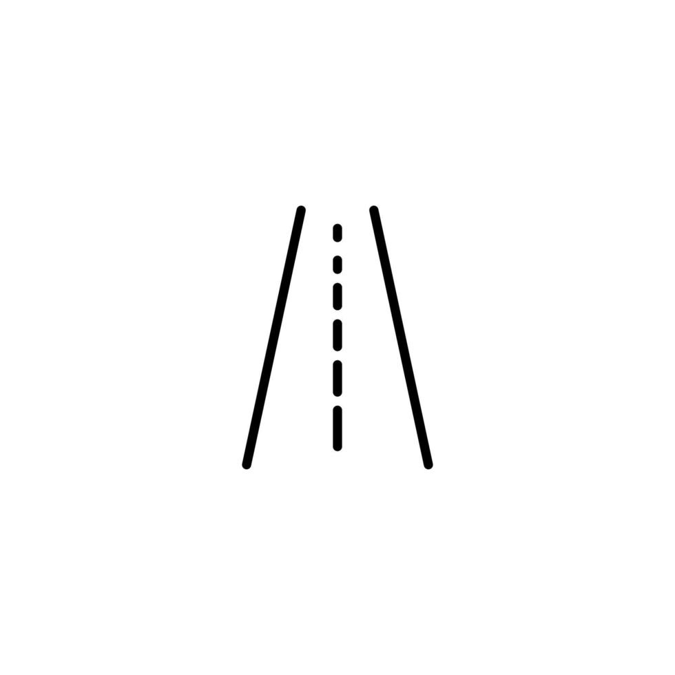 autopista icono con contorno estilo vector
