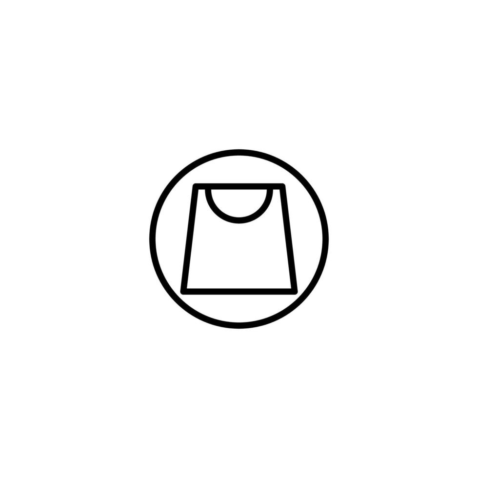 Shopping bag icon with outline style vector