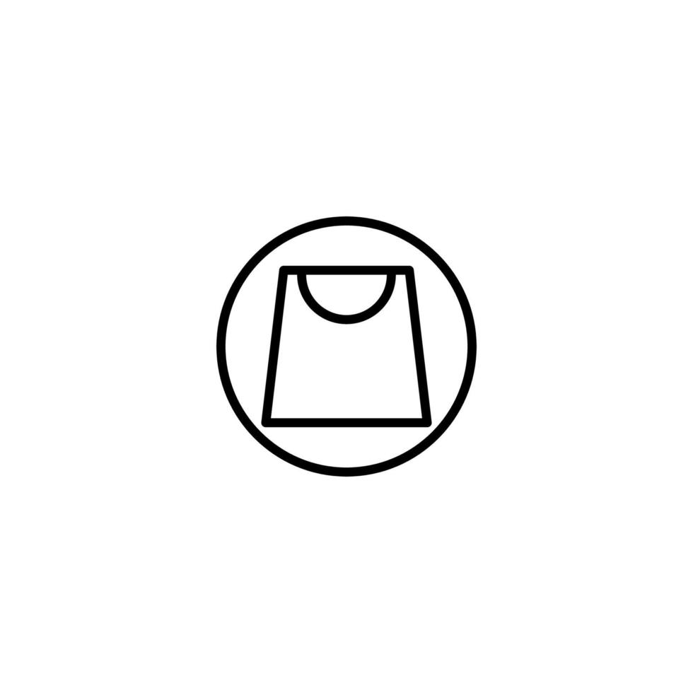 Shopping bag icon with outline style vector