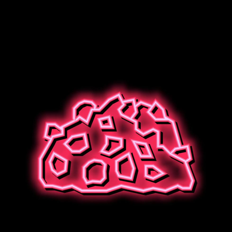 gravel stone neon glow icon illustration vector