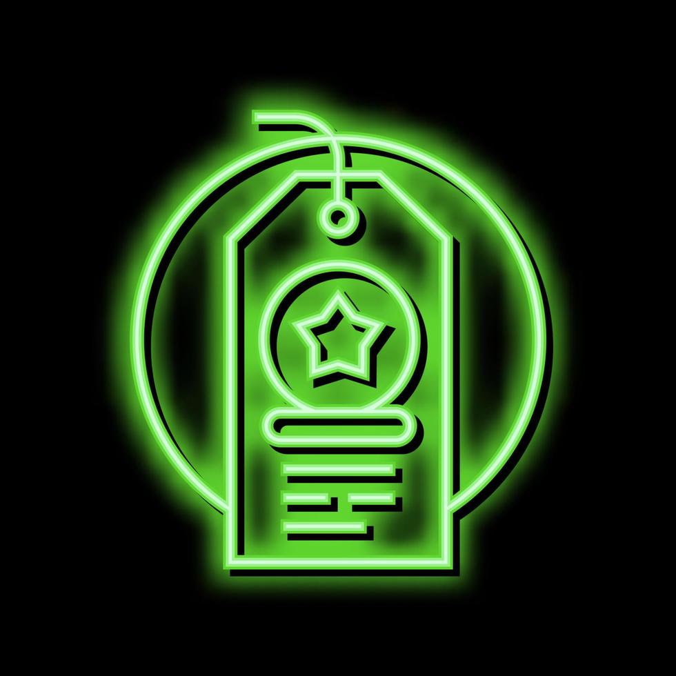 label sale bonus neon glow icon illustration vector