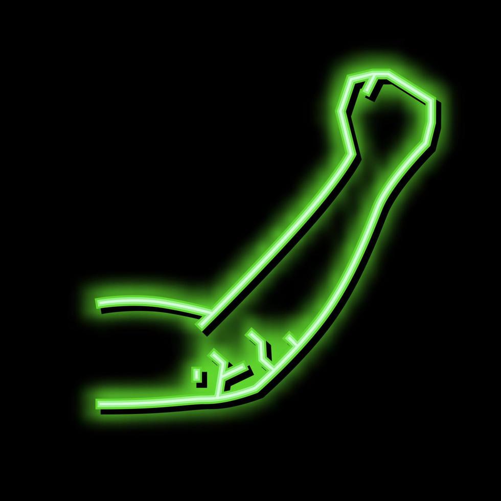 elbow dry skin neon glow icon illustration vector