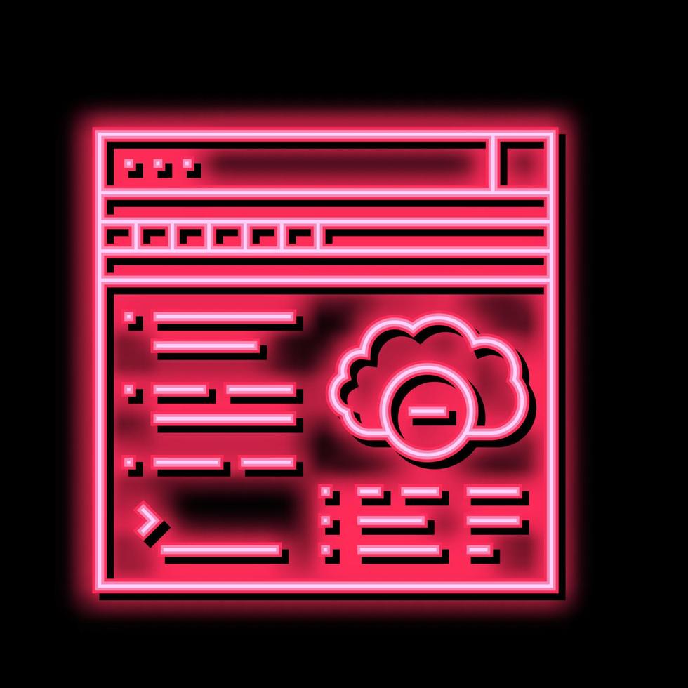 online access to cloud, or hacking account neon glow icon illustration vector