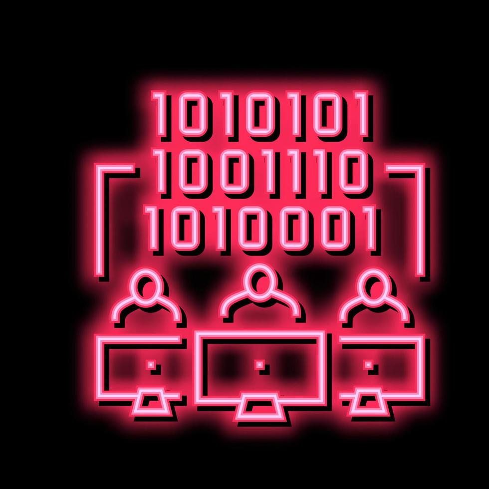 coding teamwork neon glow icon illustration 20591221 Vector Art at Vecteezy