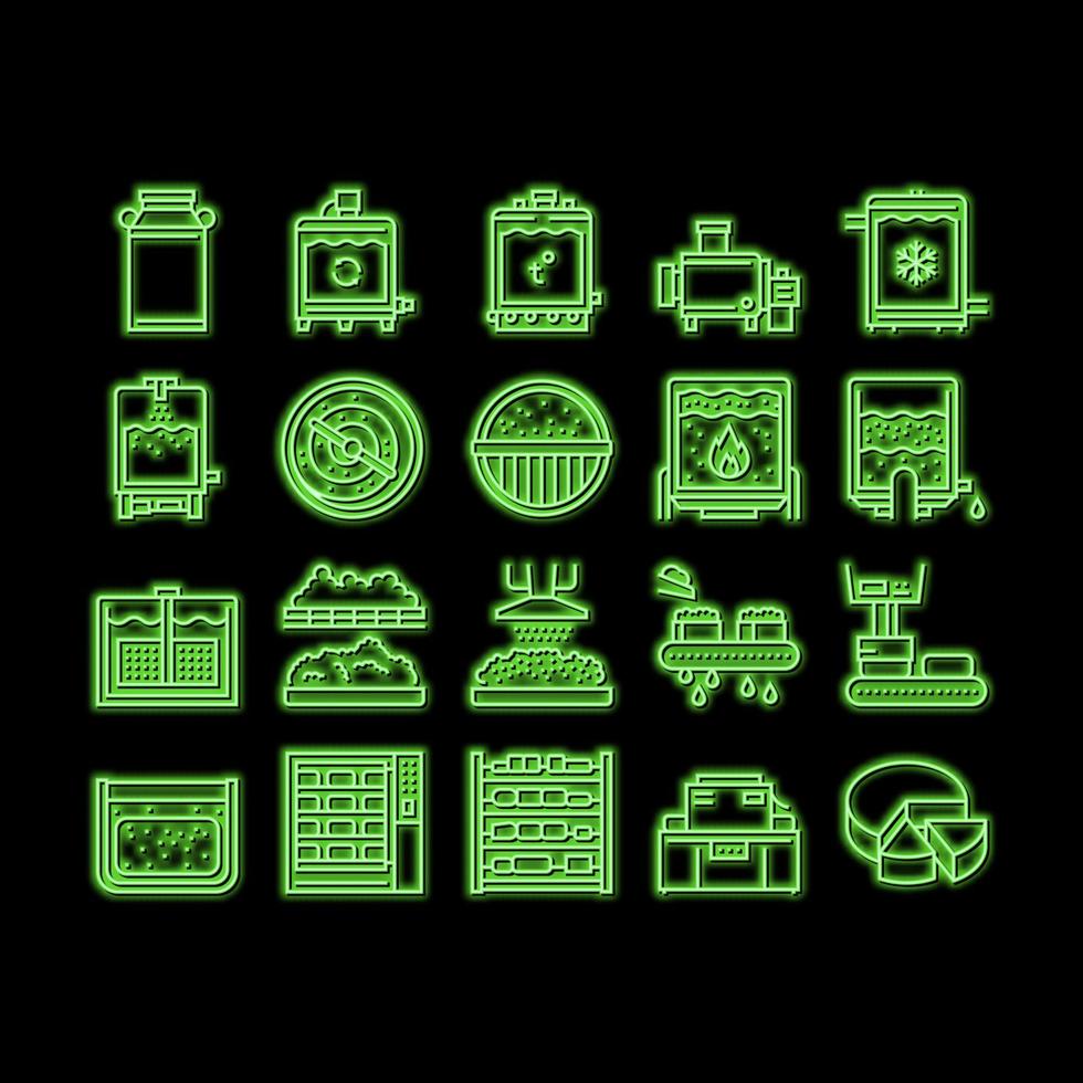 Cheese Production neon glow icon illustration vector