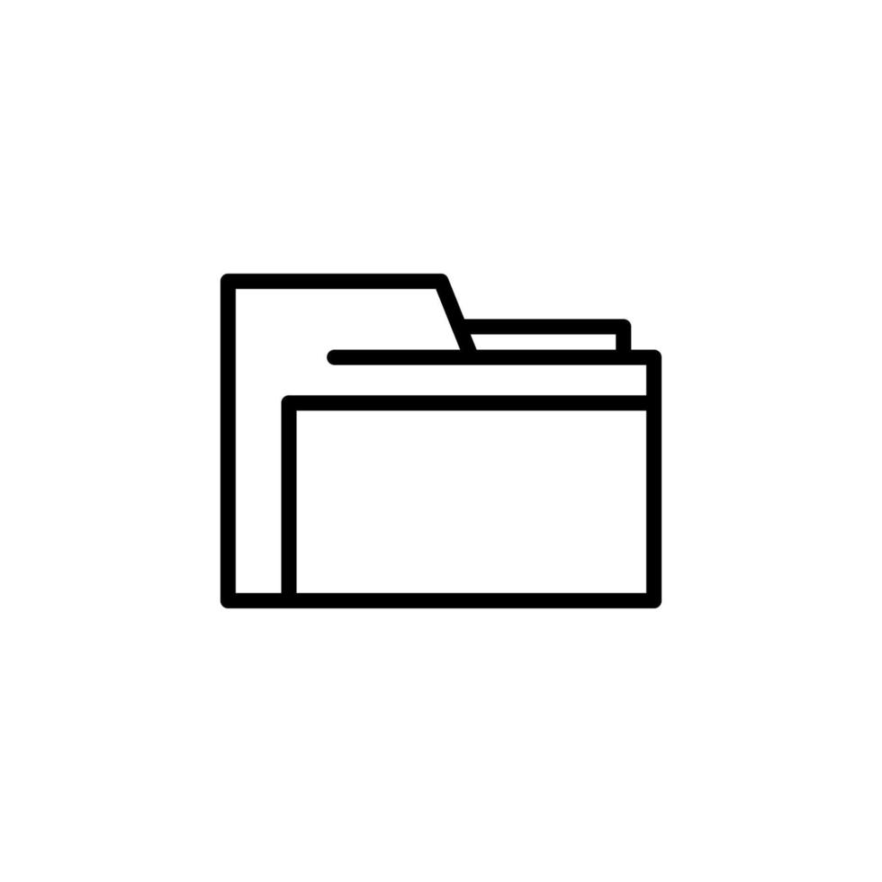 Folder icon with outline style vector