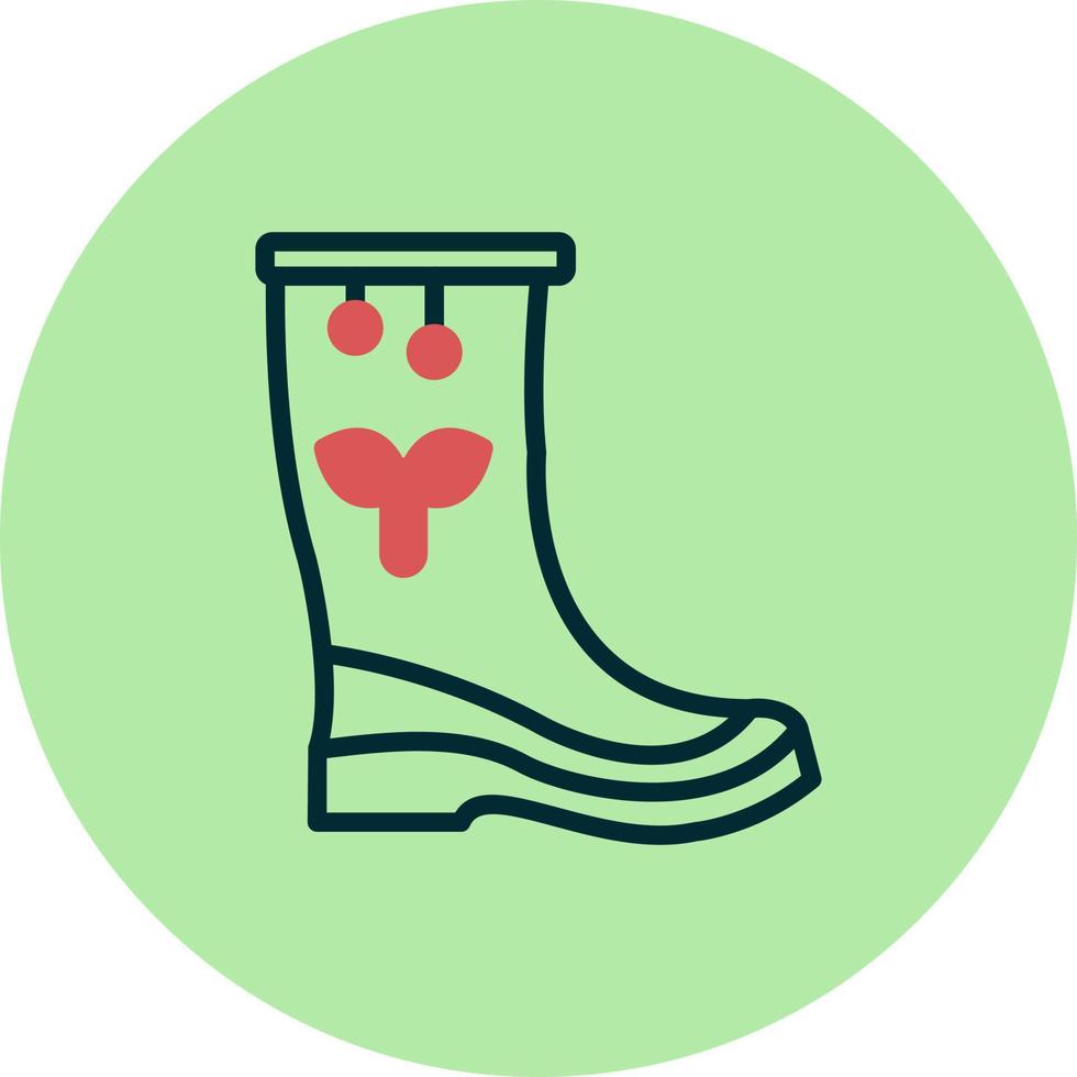 icono de vector de botas de lluvia