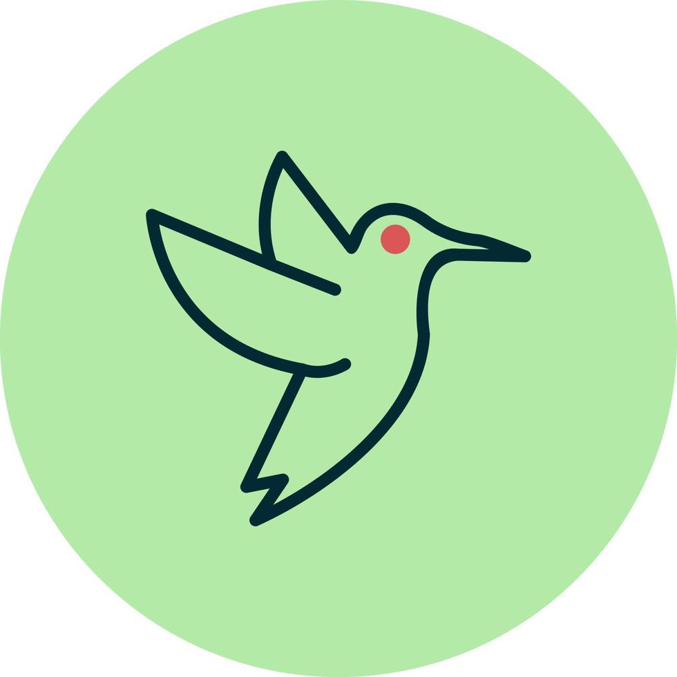 icono de vector de colibrí