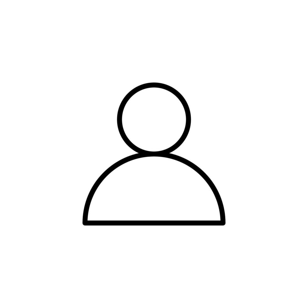 People icon with outline style vector