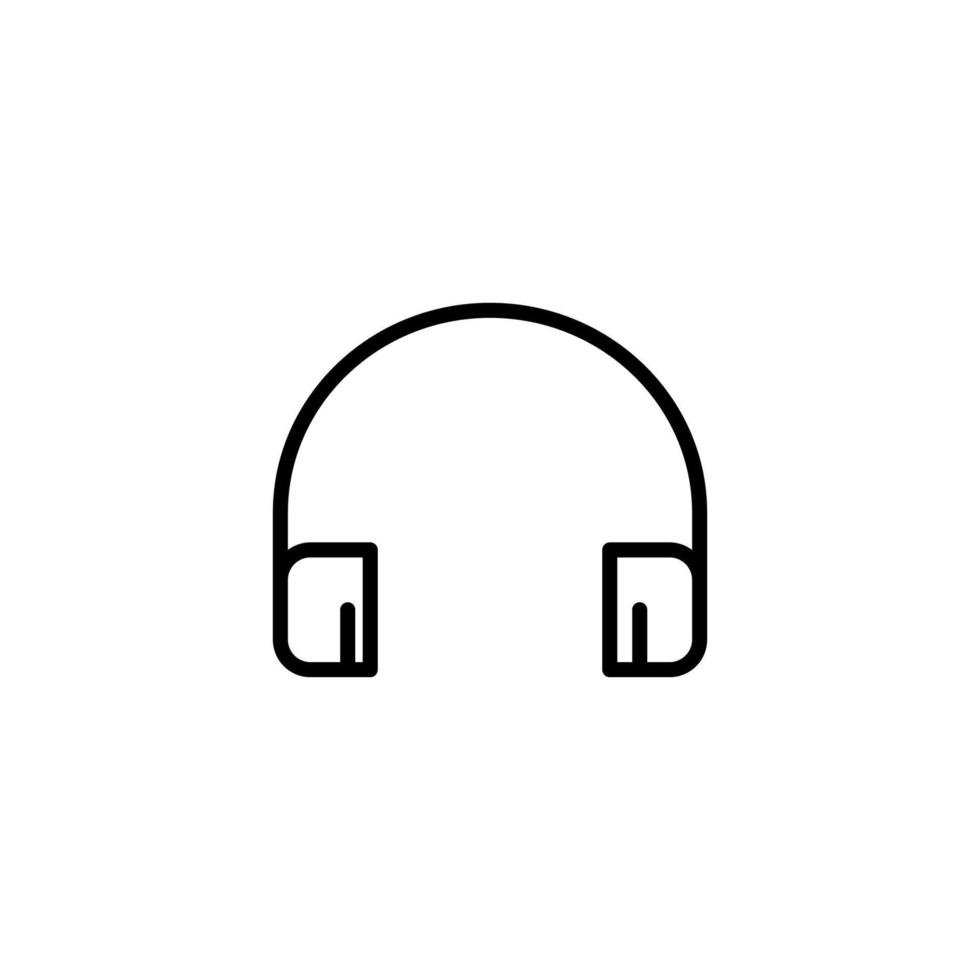 Earphone icon with outline style vector