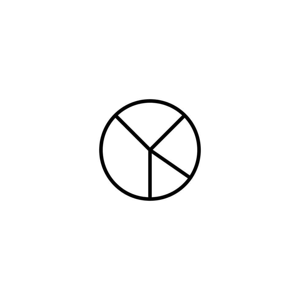 Chart icon with outline style vector