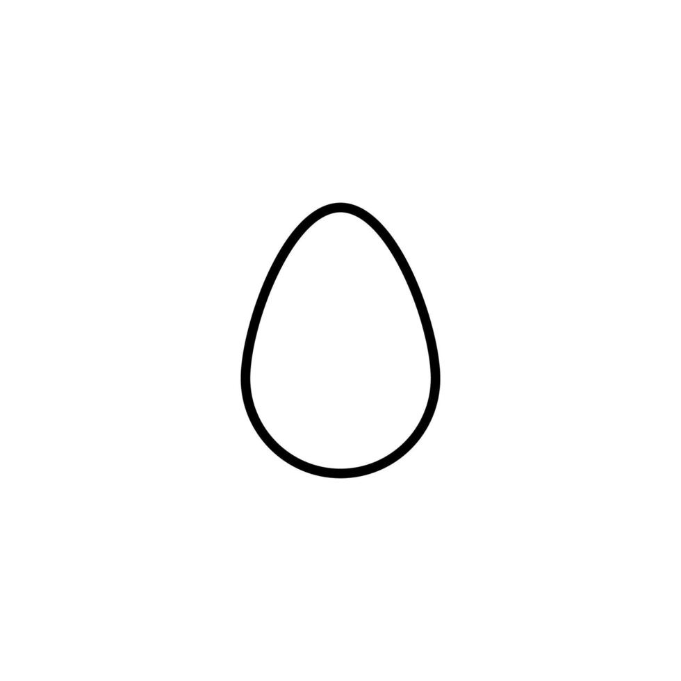 Pascua de Resurrección huevo icono con contorno estilo vector
