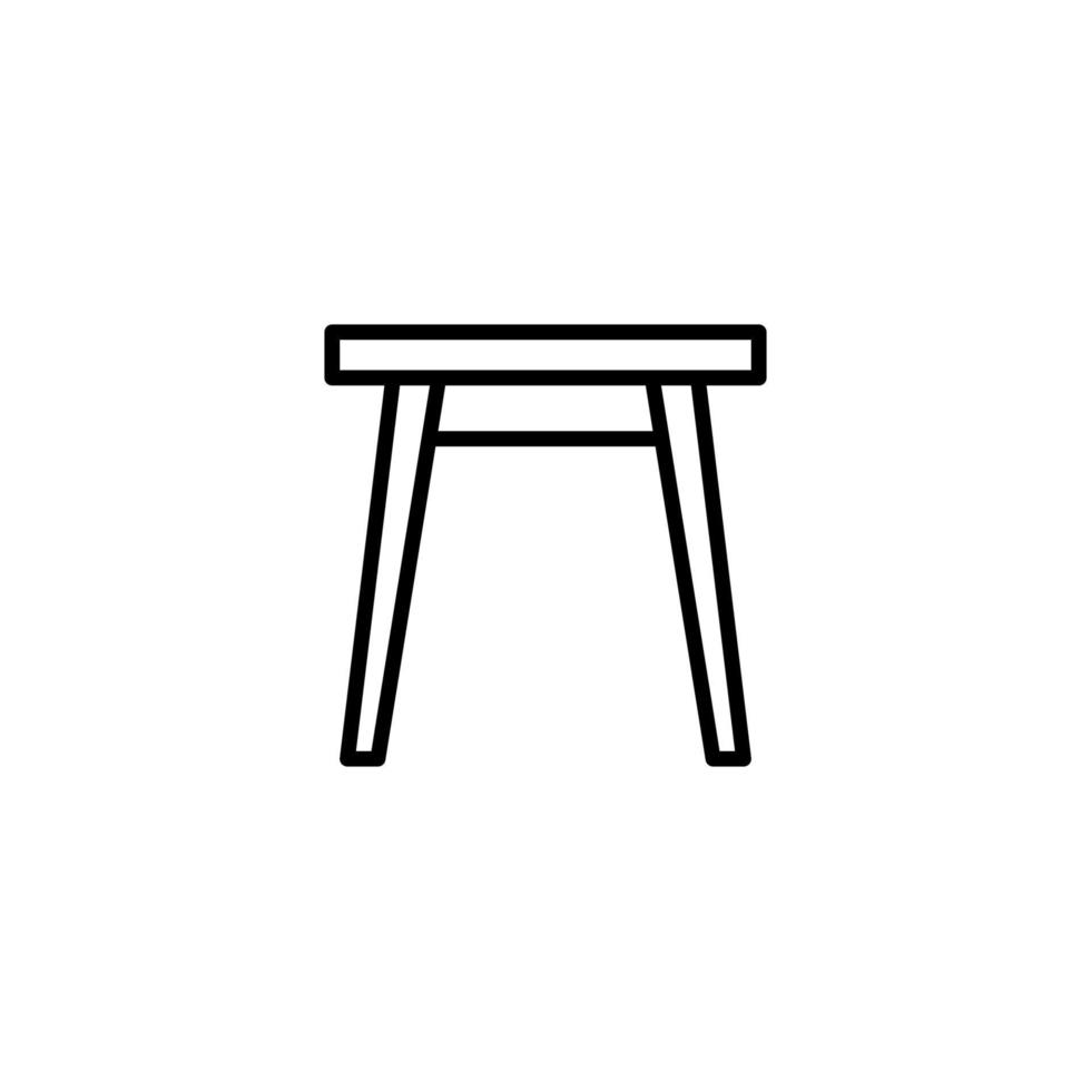 Chair icon with outline style vector