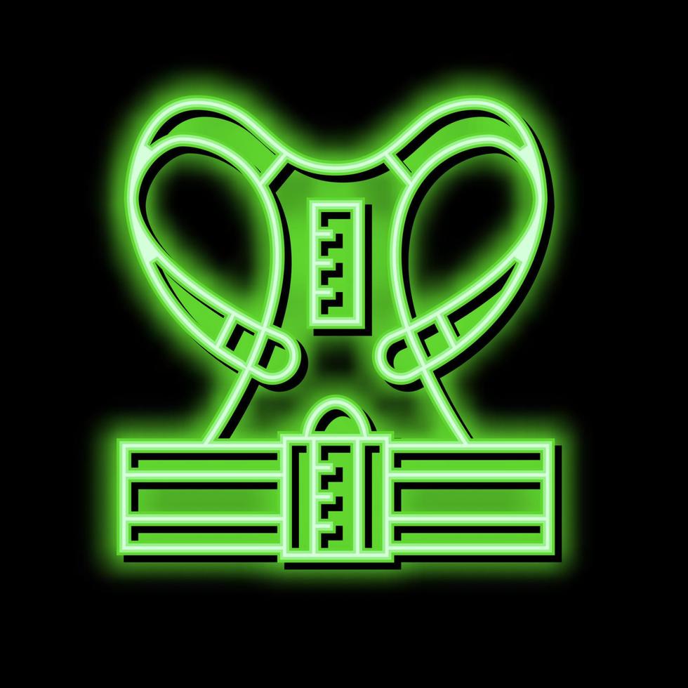 corset tool neon glow icon illustration vector