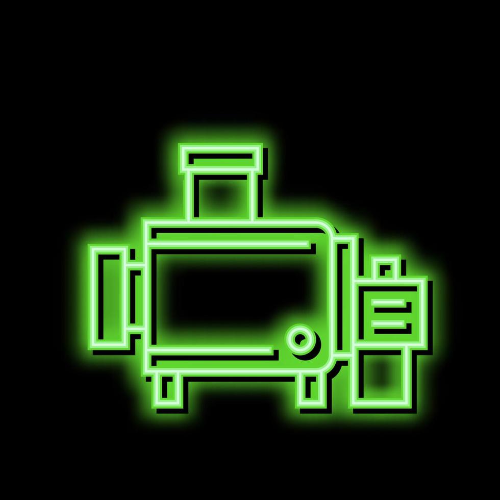 cheesemaking equipment for prepare cheese neon glow icon illustration vector