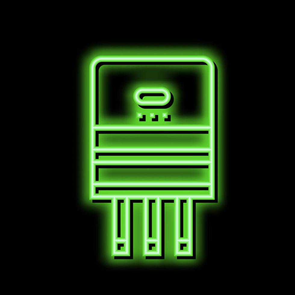 semiconductor production neon glow icon illustration vector