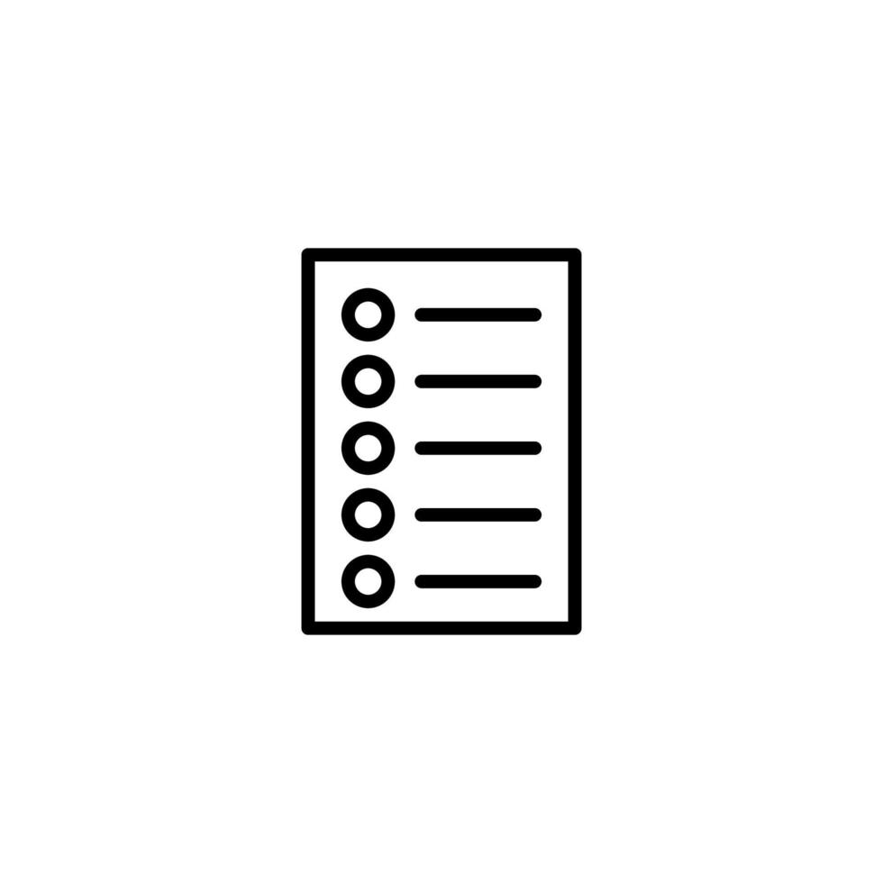 Task icon with outline style vector