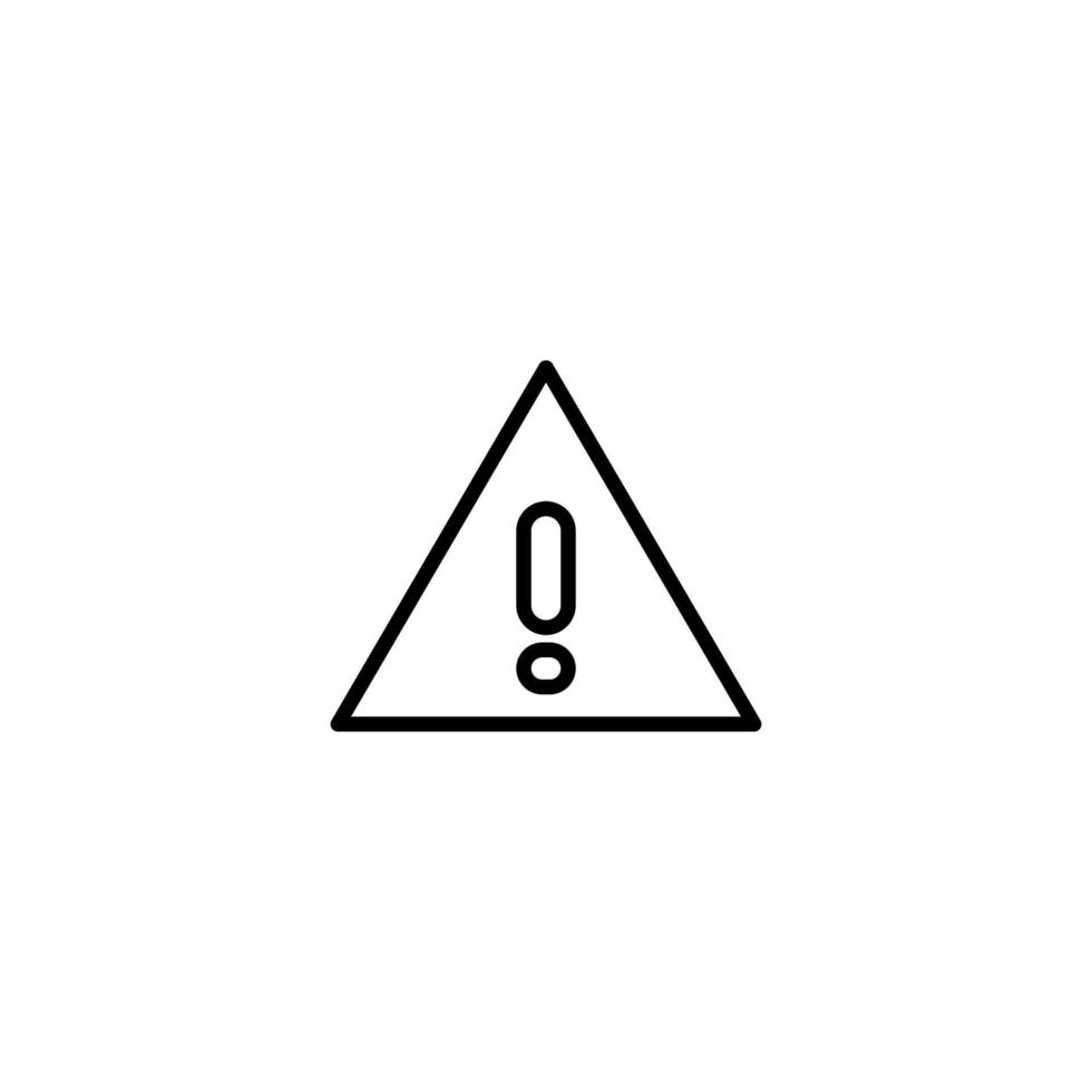 Warning icon with outline style vector
