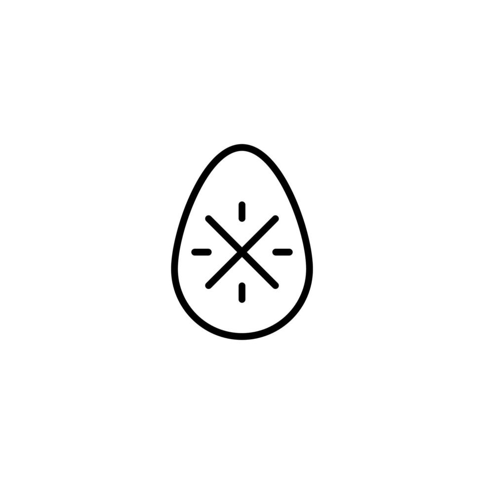 Easter Egg icon with outline style vector
