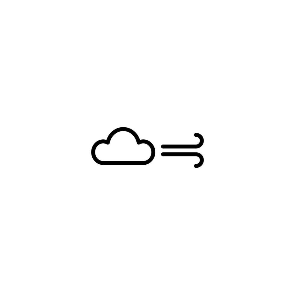 nube icono con contorno estilo vector