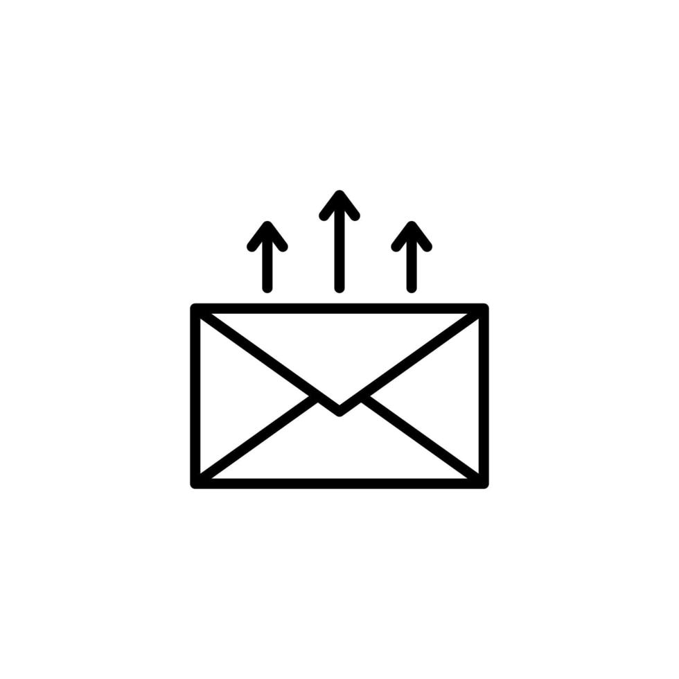 Message icon with outline style vector