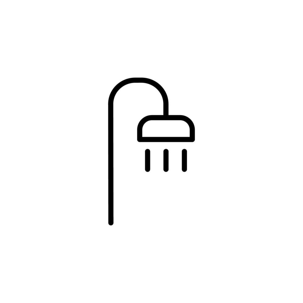 Shower icon with outline style vector