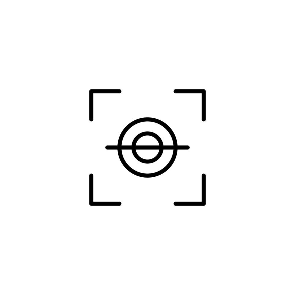 Target icon with outline style vector